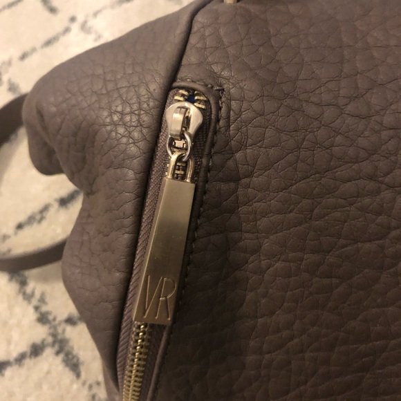 Gray Sandalwood & Gold Zipper Decor Hobo Bag - Picture 8 of 8